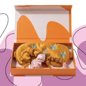 Siidist silmamaski ja patsikummide kinkekomplekt